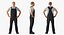 worker wearing black overalls 3D