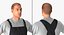 worker wearing black overalls 3D