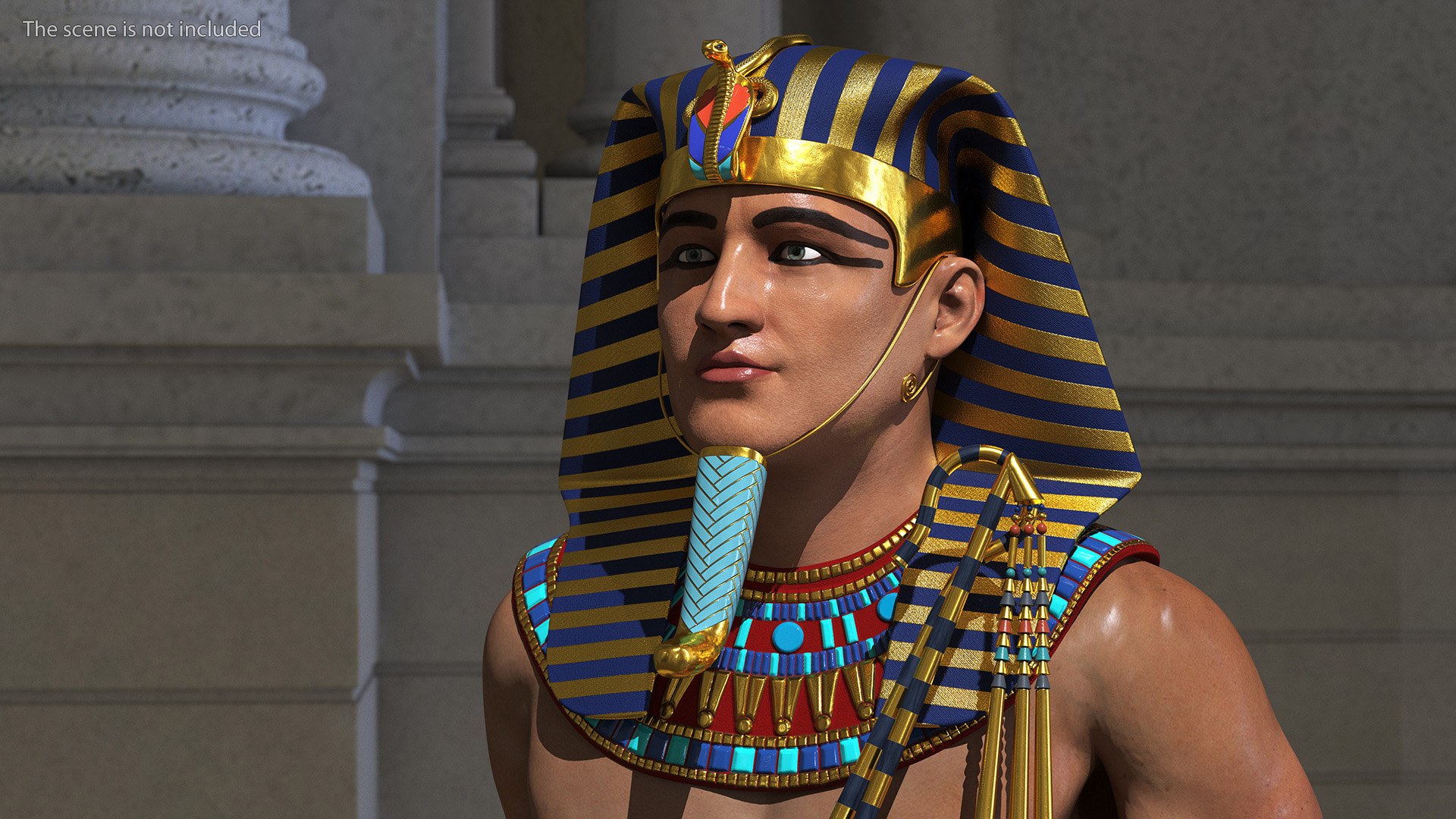 Egypt Pharaoh Standing Model - TurboSquid 2083588