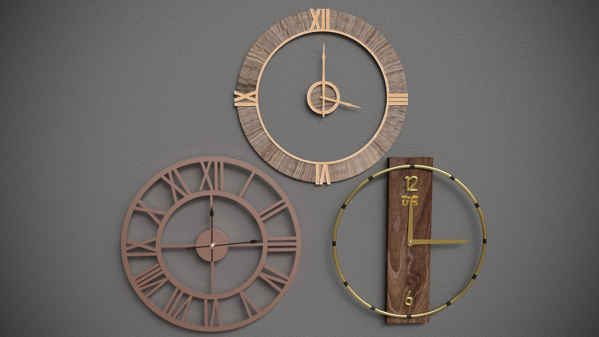 3D Wall Clocks Model TurboSquid 2185395