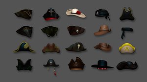 hat - pirates character 3D model
