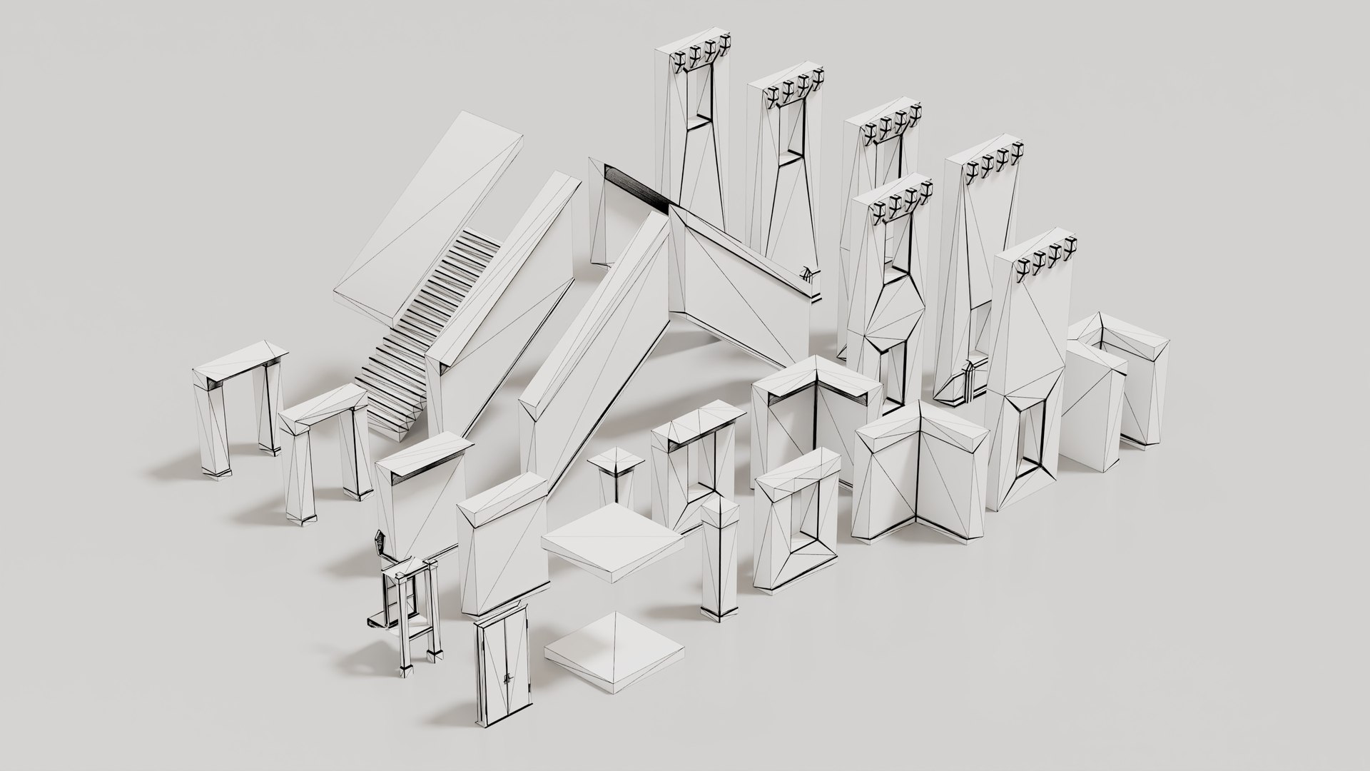 3D D Kit 00 Demon Castle Architecture Kit Room Kit TurboSquid 2089272