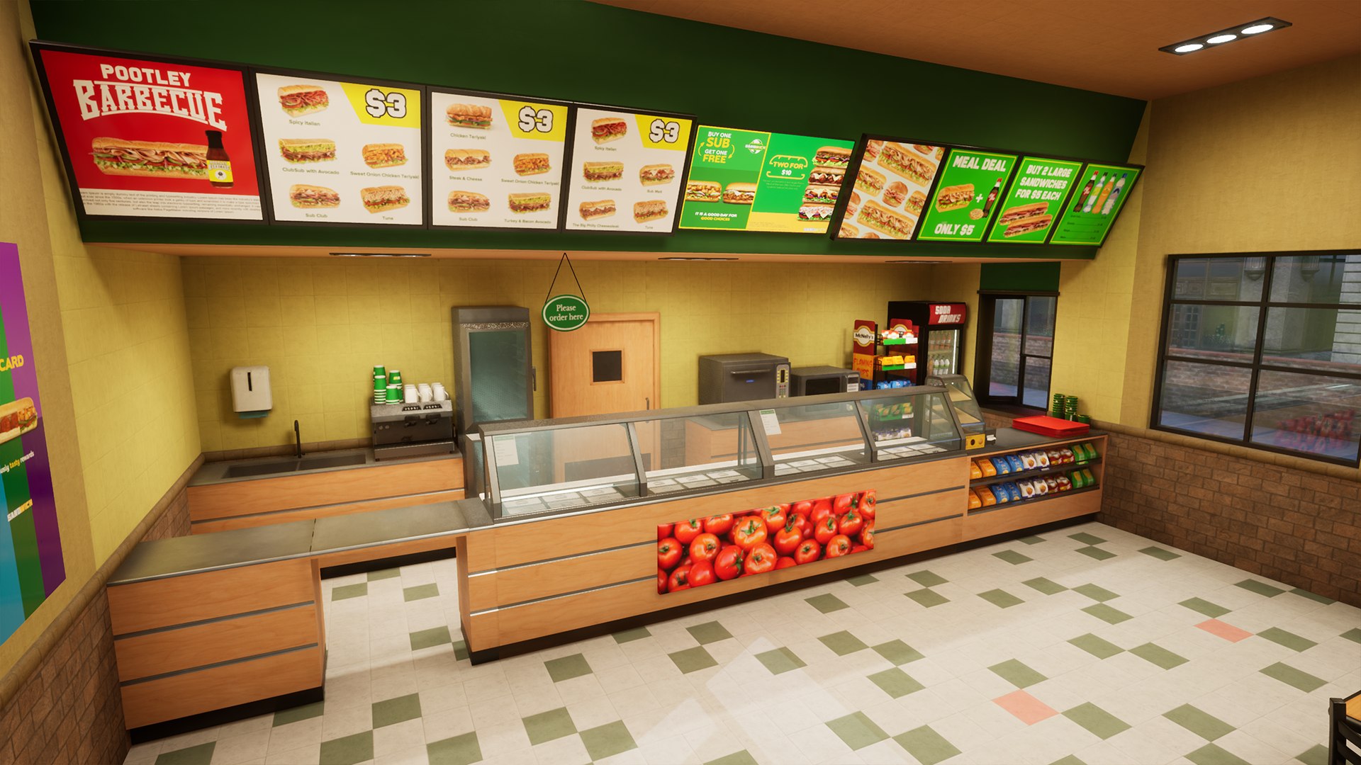 Props Fast Food Building Interior 3D - TurboSquid 1692474