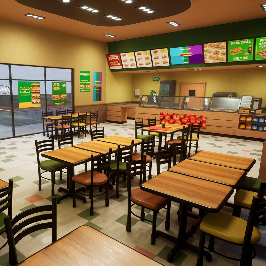 Props Fast Food Building Interior 3D - TurboSquid 1692474