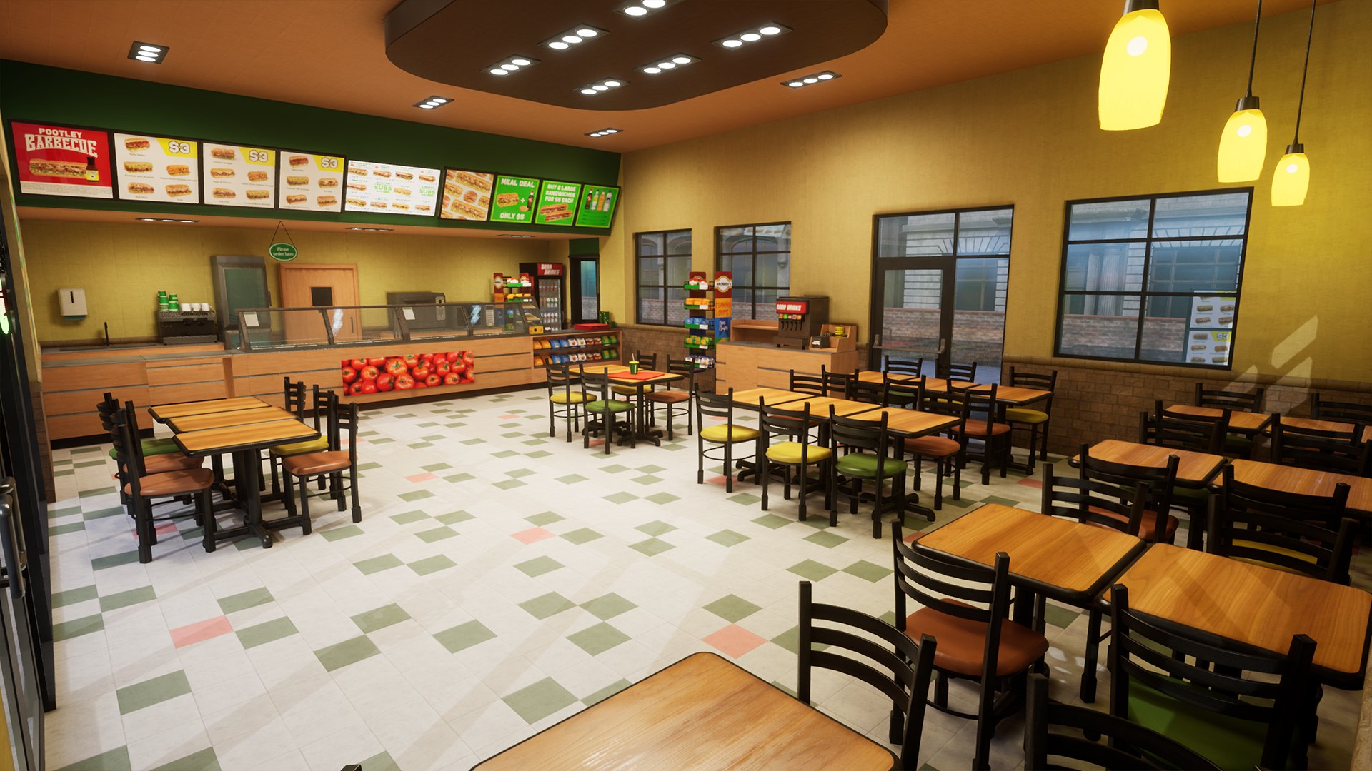 Props Fast Food Building Interior 3D - TurboSquid 1692474