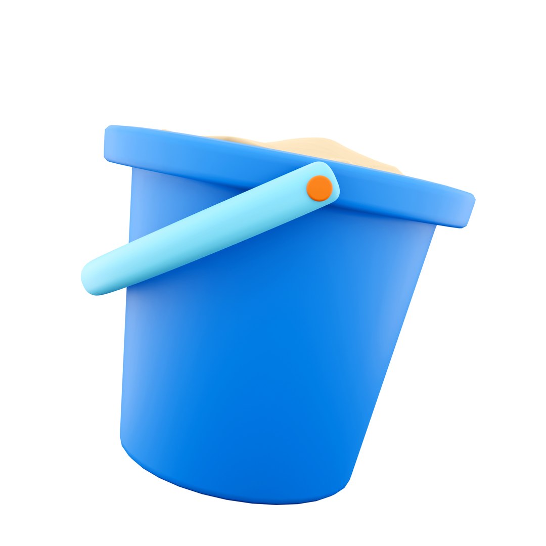 3D 3d Bucket With Sand Icon - TurboSquid 2055917