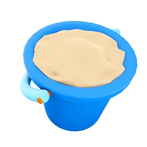 Bucket with sand icon