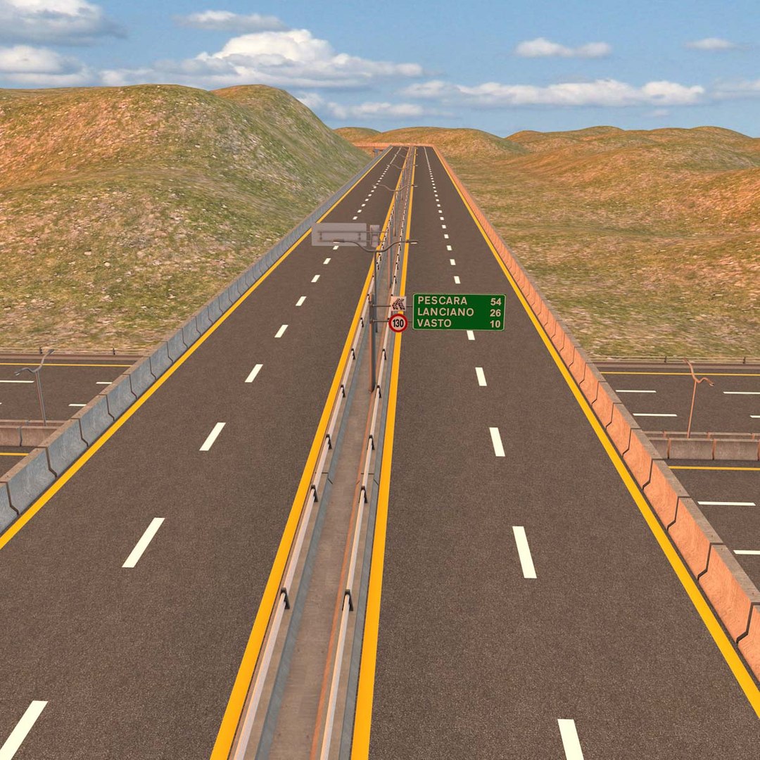 3d Highway Road Motorway Model