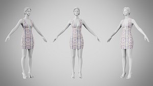 Dress 34 Soft Petal Mosaic model