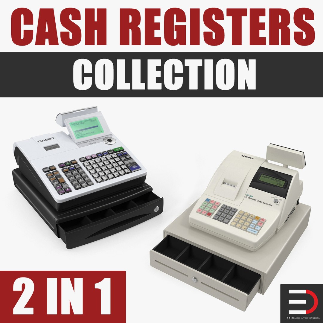 Cash Registers 3D Models Collection 3D model preview
