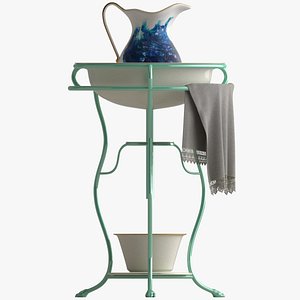 vintage washstand jug basin 3d max
