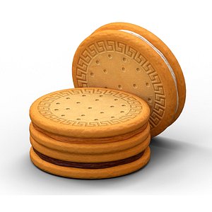 3D Sandwich cookies orange