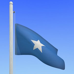 3d max flag somalia - loop