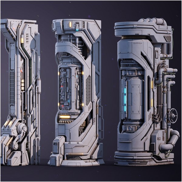 Sci-Fi Architecture Panels Pack vol 02 model - TurboSquid 1960935