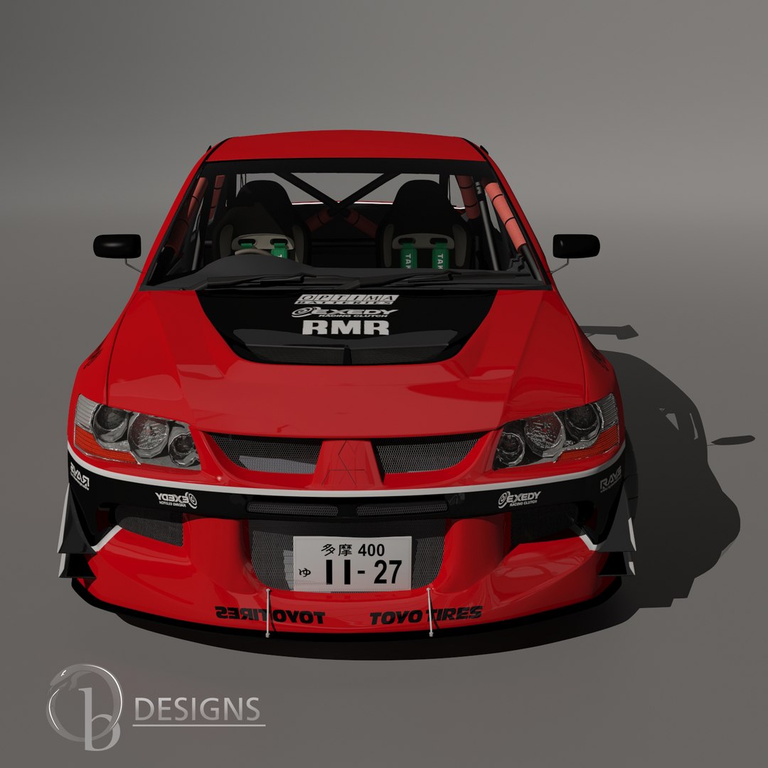 STL file mitsubishi lancer-Tokyo drift 🚗・3D printing design to