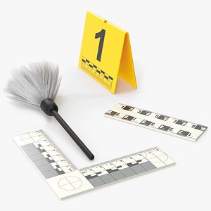 Dactyloscopic Brush with Crime Scene Scales