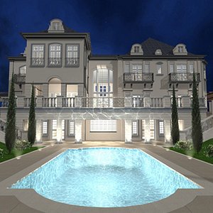 3ds max french ch&acirc;teau