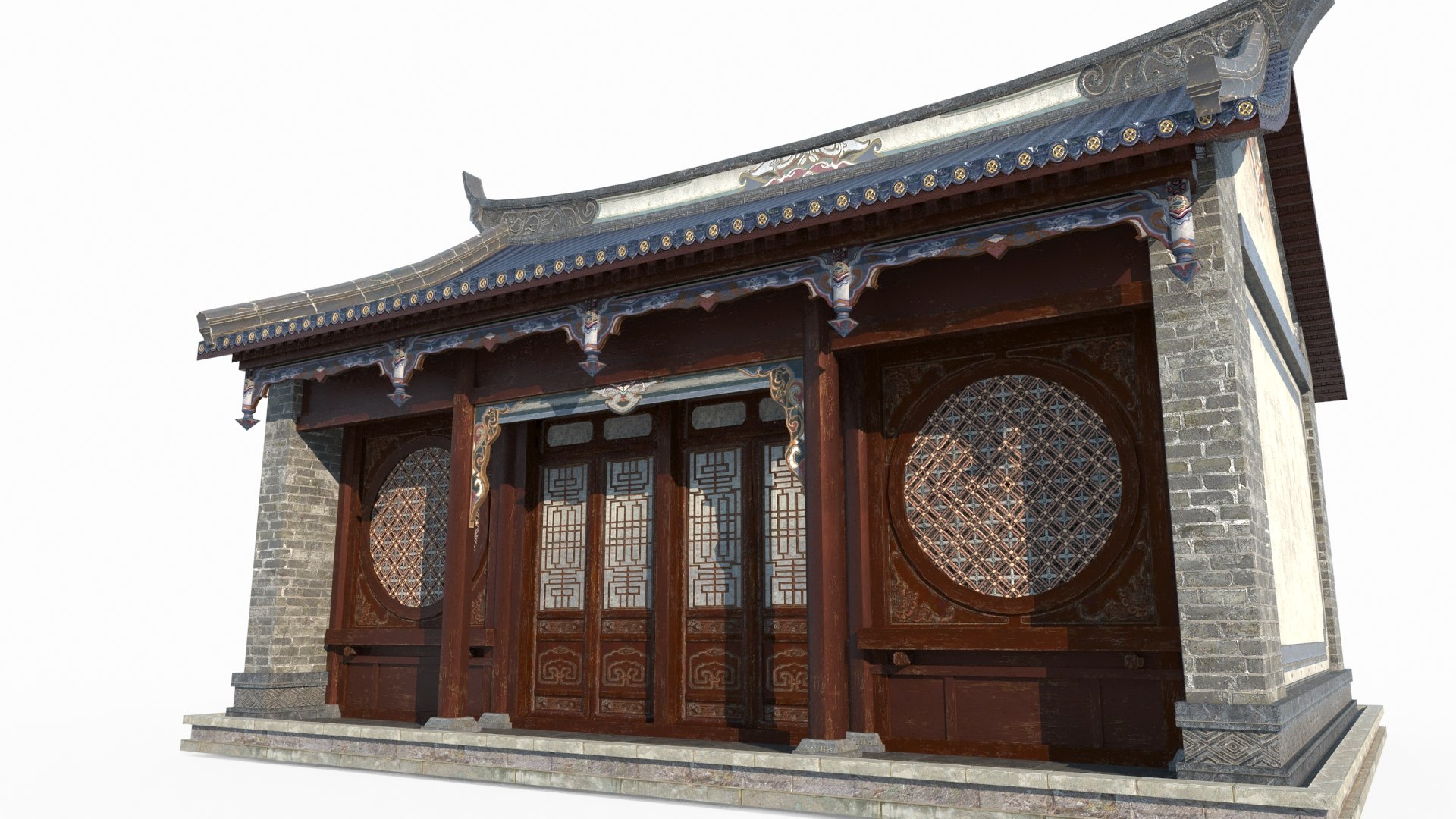 3D Wing Room Of Ancient Asian Architecture Palace - TurboSquid 2034227