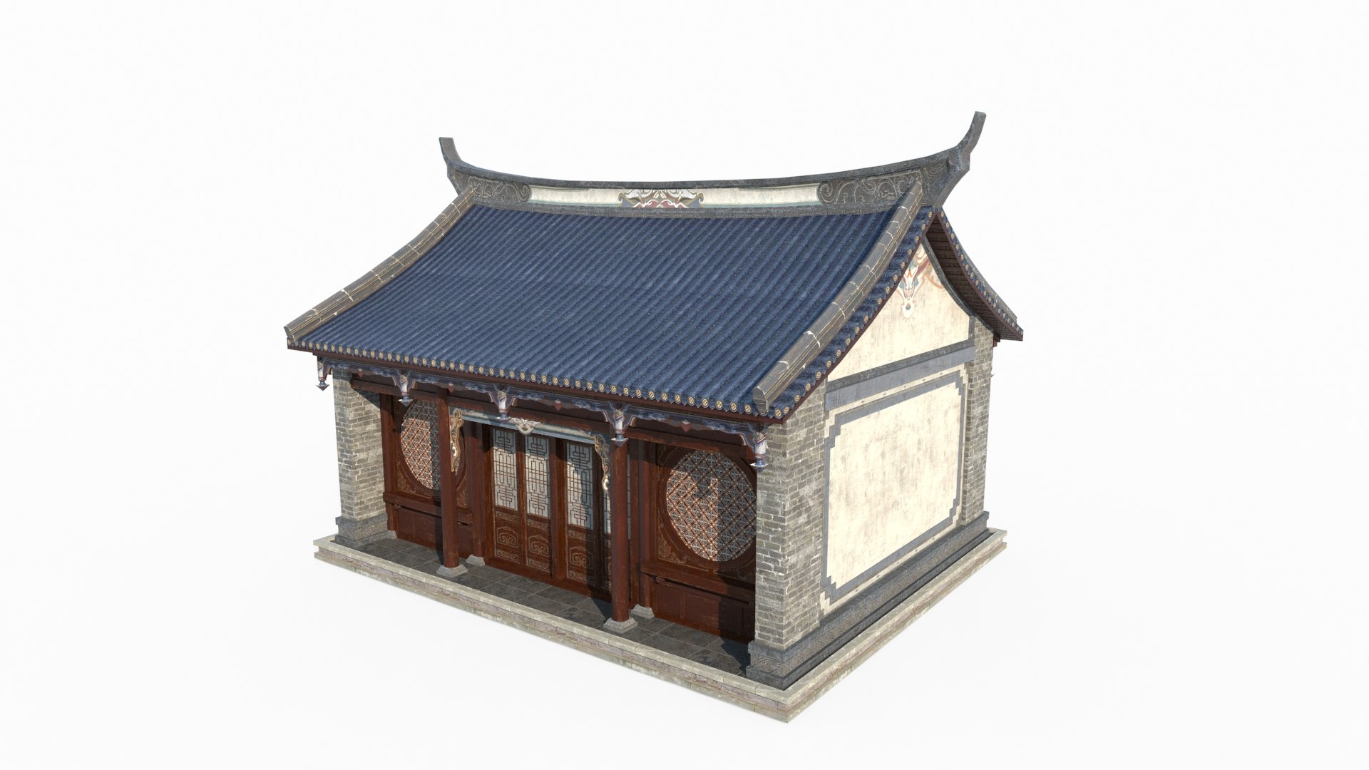 3D Wing Room Of Ancient Asian Architecture Palace - TurboSquid 2034227