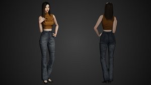 Horror Girl - GameReady 3D model