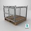 3D Collapsible Mesh Metal Pallet Cage