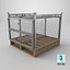 3D Collapsible Mesh Metal Pallet Cage