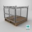 3D Collapsible Mesh Metal Pallet Cage