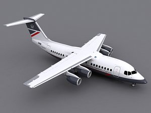 bae 146-200 avro rj85 3d max