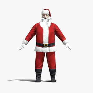 T-Pose Rigged Santa Claus