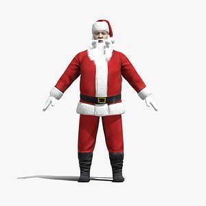 T-Pose Rigged Santa Claus