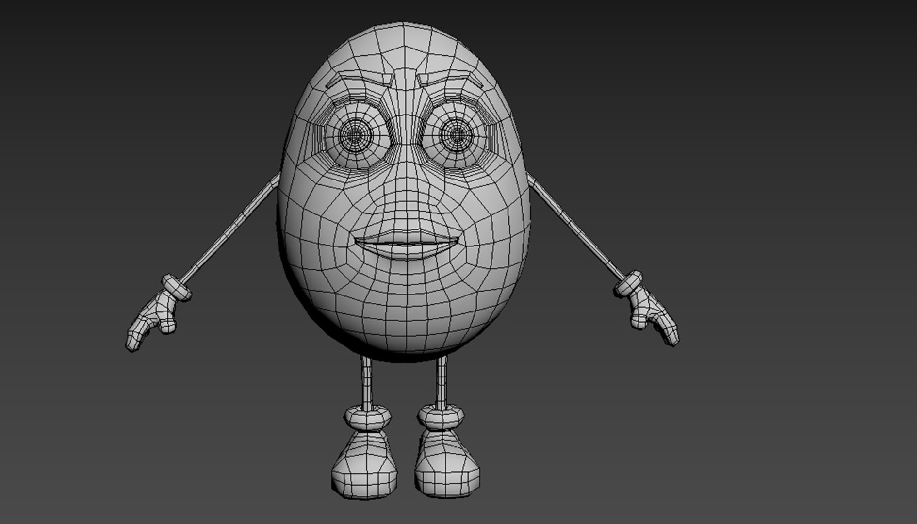 Egg cartoon character model TurboSquid 1495474