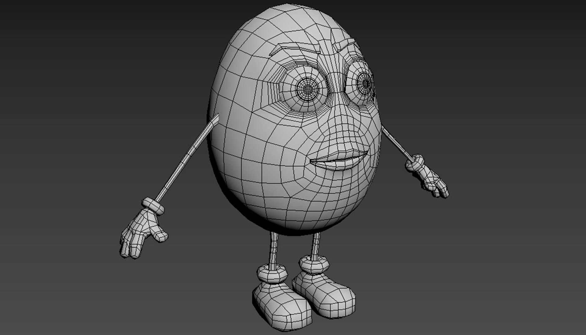 Egg cartoon character model TurboSquid 1495474
