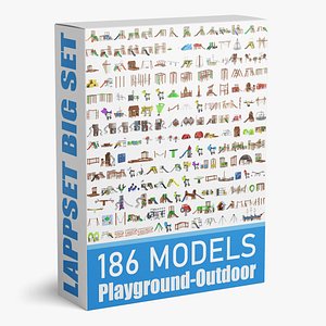 186 Lappset Playground Outdoor Big Set 3D model