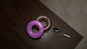 3D model doughnut