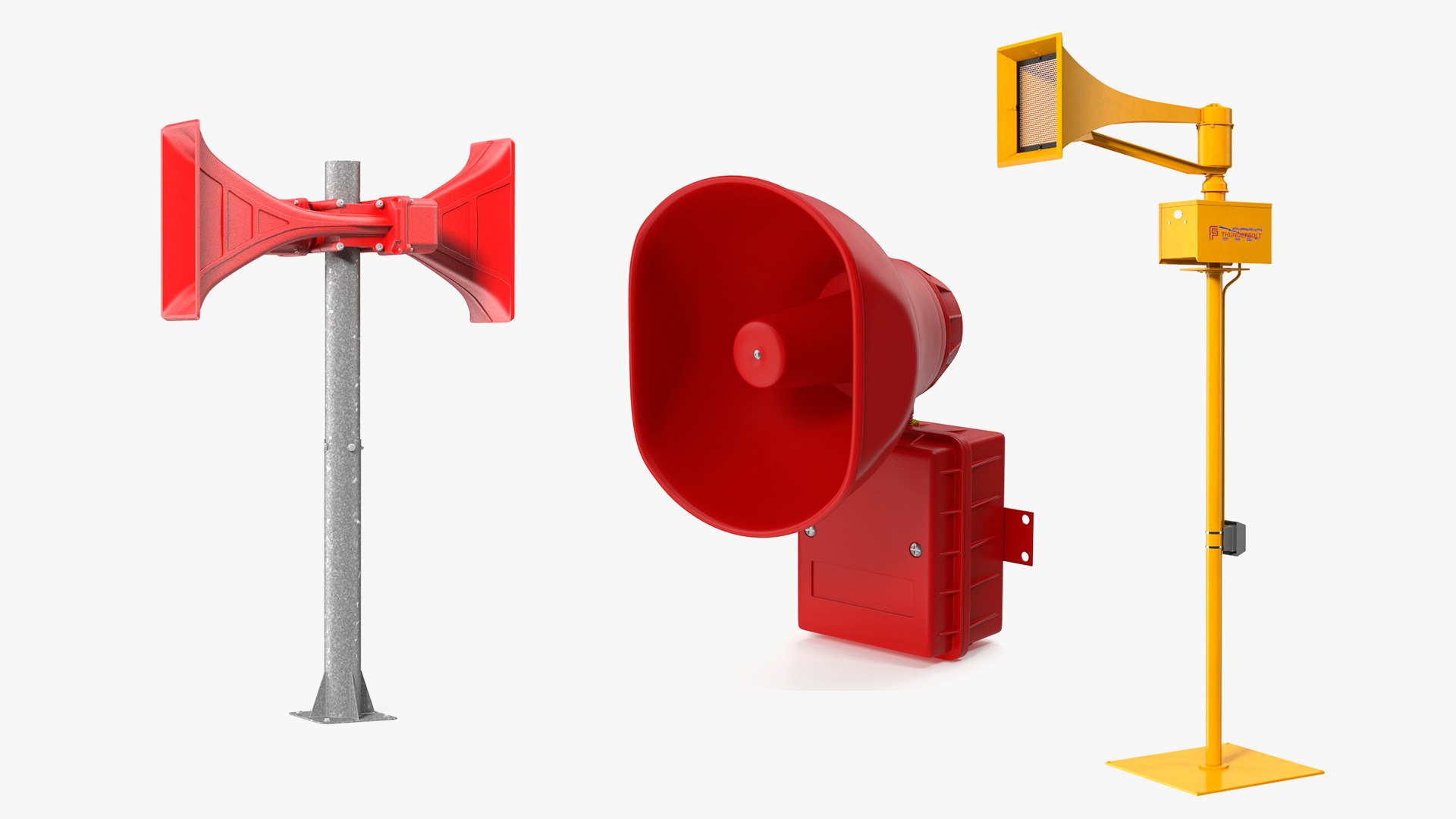 3D Outdoor Alarm Sirens Collection 2 TurboSquid 2062483
