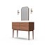 Sideboard-Schrank mit Spiegel aus dunklem Holz