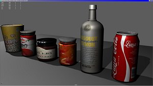 low poly bottle can