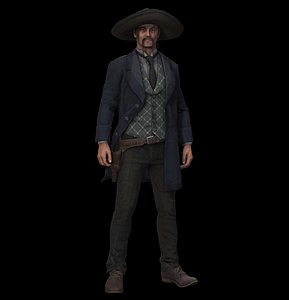 3D model Cowboy Character PBR Game Ready