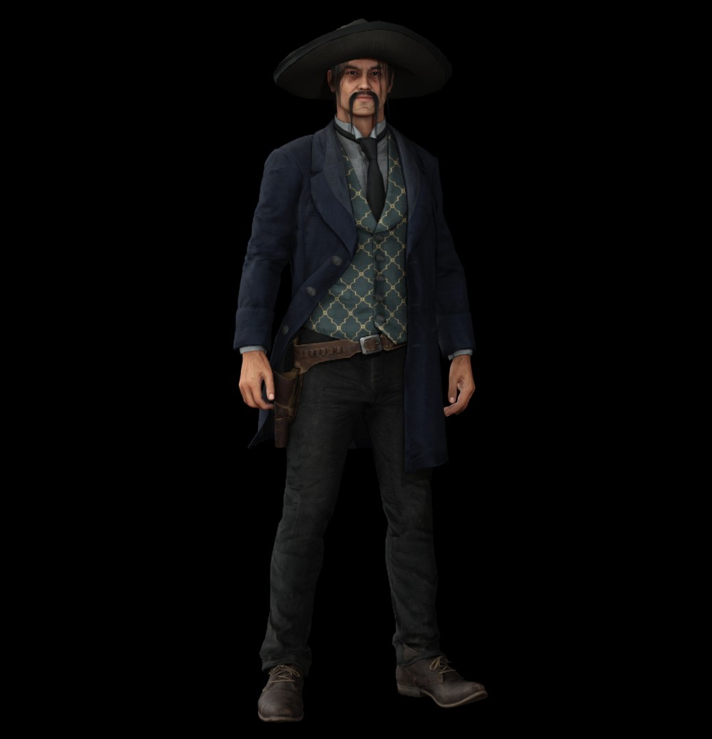 3D model Cowboy Character PBR Game Ready - TurboSquid 2085795