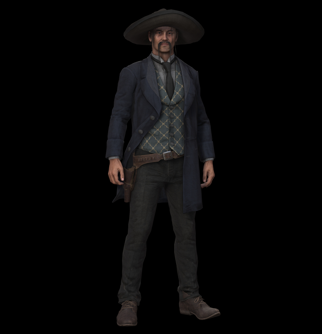 3D Model Cowboy Character PBR Game Ready - TurboSquid 2085795