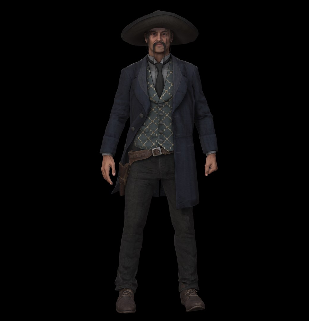 3D Model Cowboy Character PBR Game Ready - TurboSquid 2085795