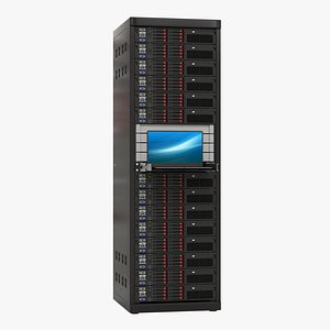 servers rack 3 3d model