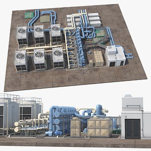 Industrial HVAC Plant Rooftop