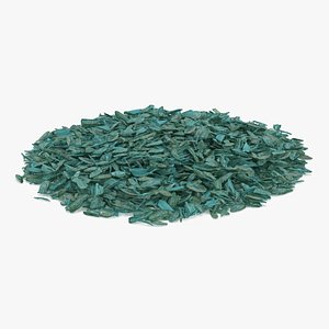 3D Decorative Shredded Mulch Heap Emerald Color