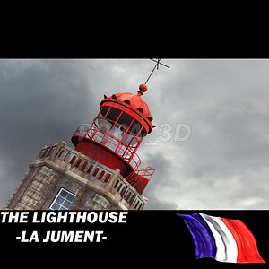 3d model france lighthouse la jument-