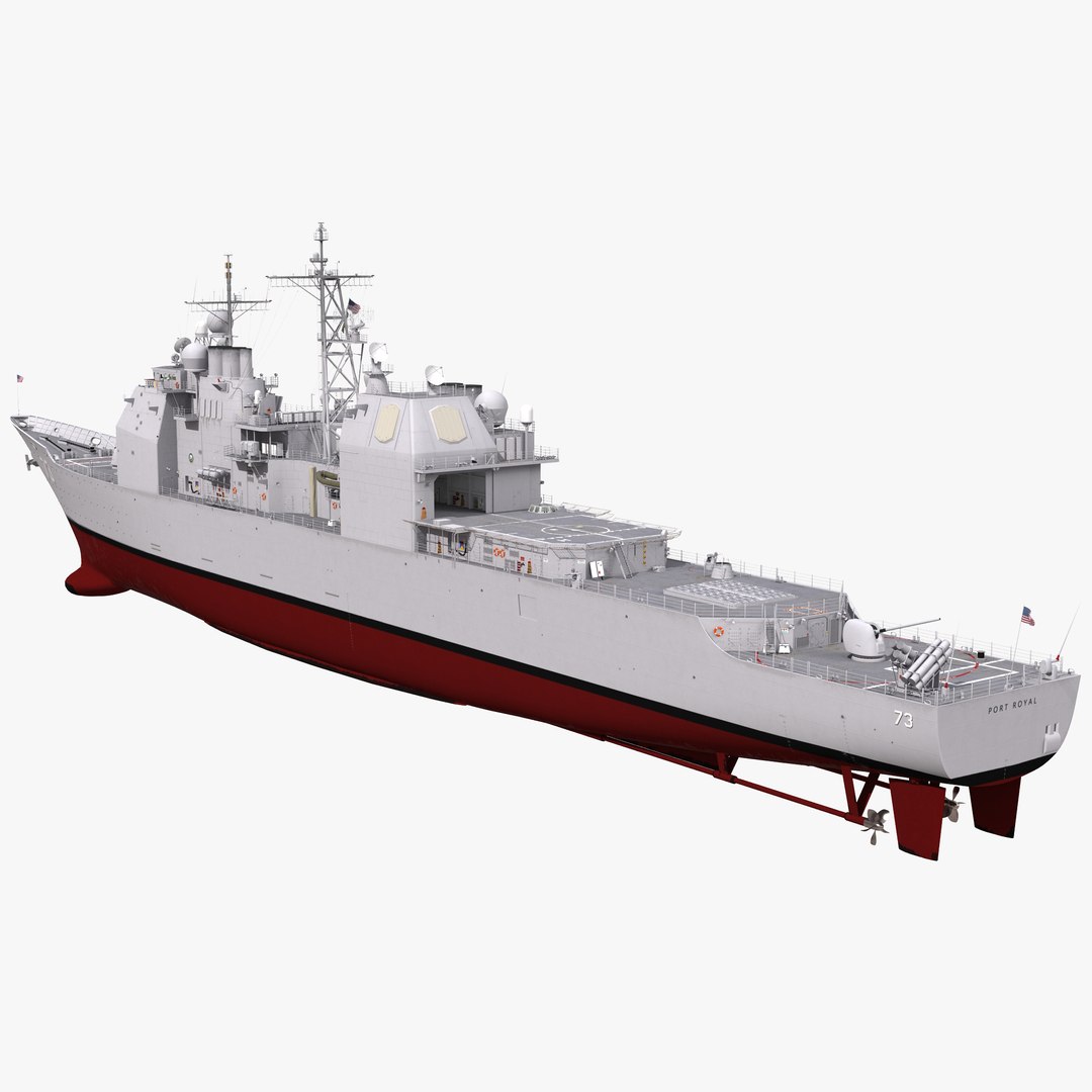 Ticonderoga Class Cruiser Port Royal CG-73 3D model preview