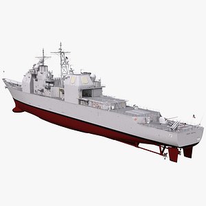 ticonderoga class cruiser port 3d 3ds