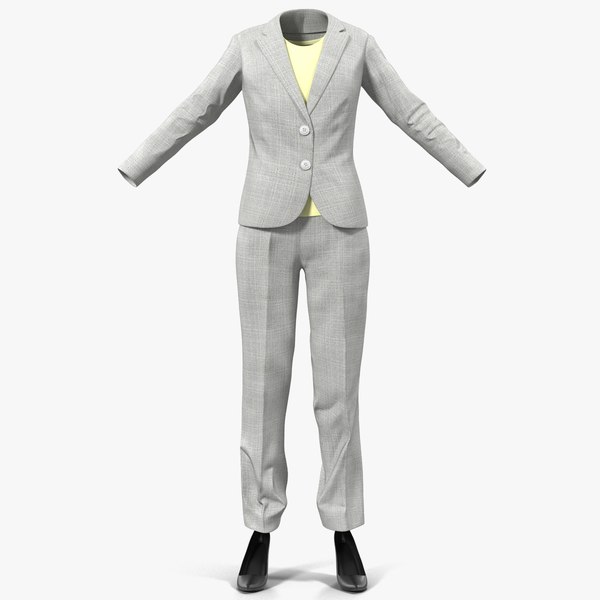 obj women workwear suit modeled