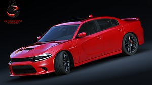 3d dodge charger srt hellcat