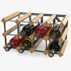 Classical Design Wine Rack with Wine Bottles